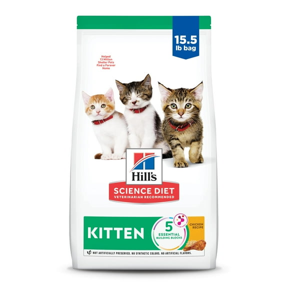 Hill's Science Diet Chicken Dry Cat Food for Kittens, 15.5lb Bag