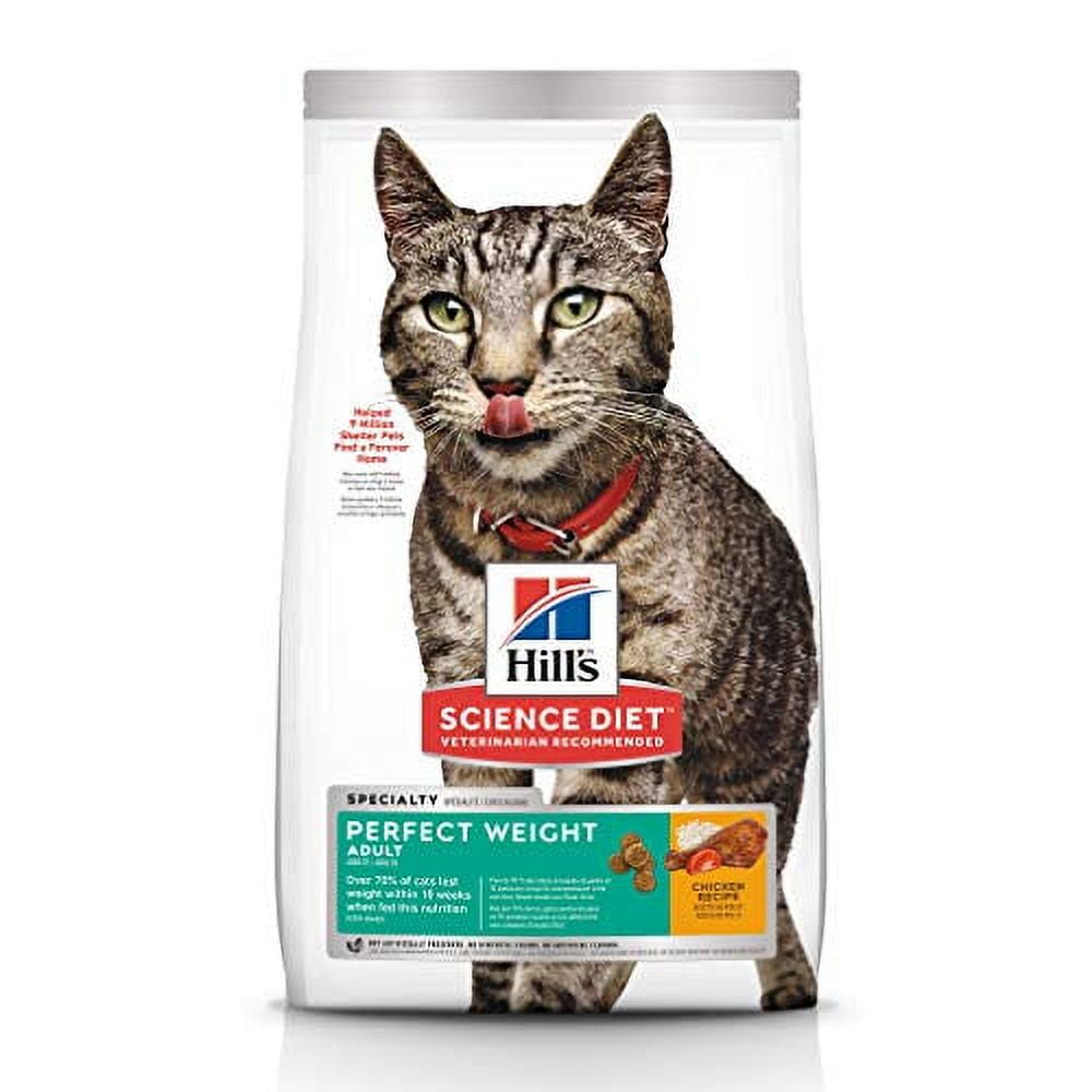 Hill s Science Diet Dry Cat Food Adult Perfect Weight for Healthy Weight Weight Management Chicken Recipe 3 lb Bag