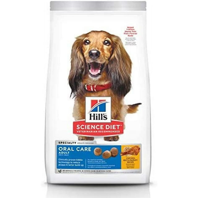 Hill's Science Diet Dry Dog Food, Adult, Oral Care, Chicken, Rice