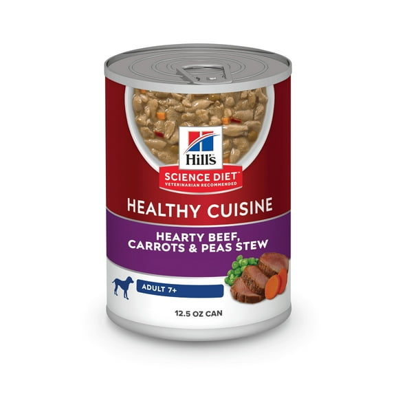 Hill's Science Diet Healthy Cuisine Beef Stew Wet Dog Food for 7+ Senior Dogs, 12.5oz Can 12pk