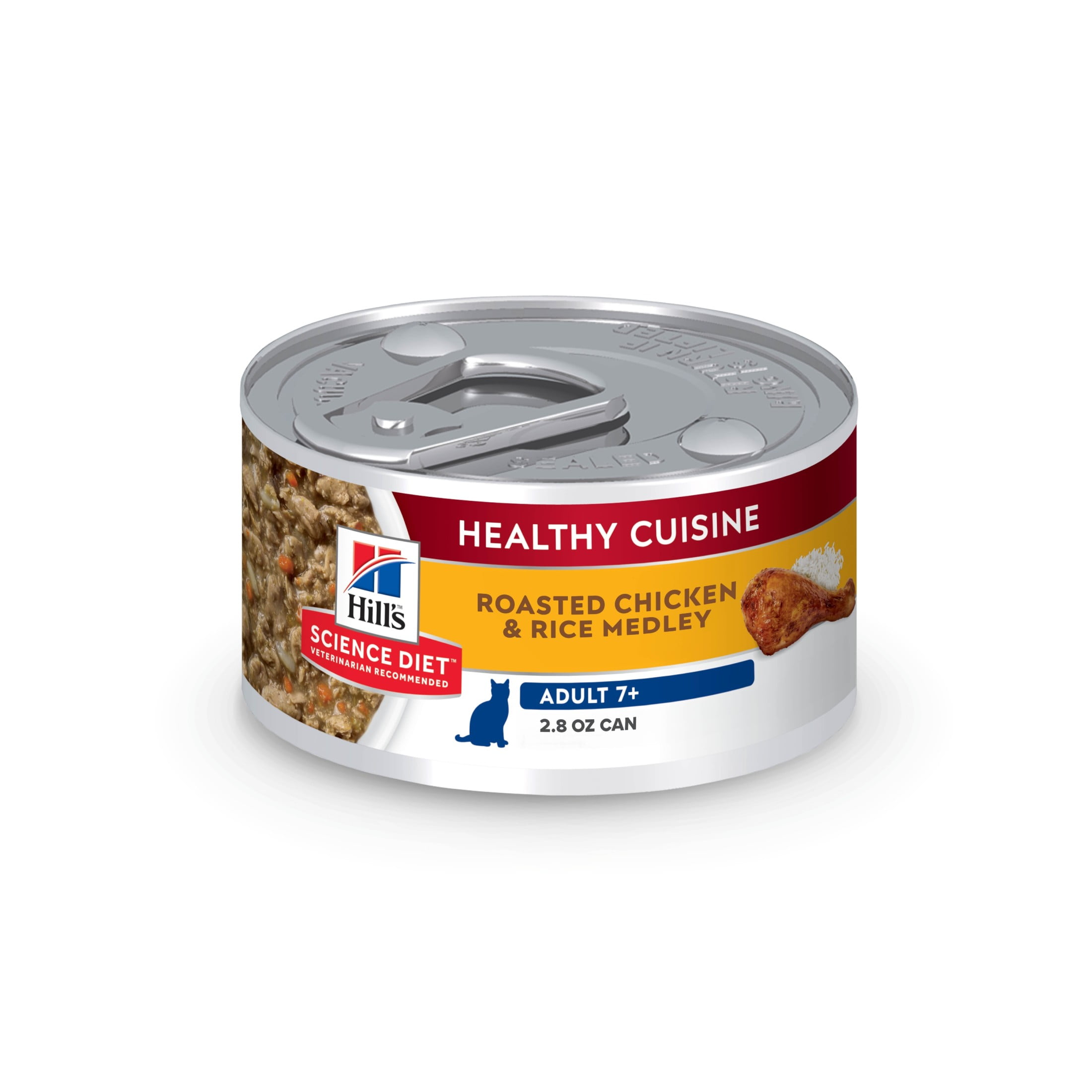 Hill's Science Diet Healthy Cuisine Chicken Medley Wet Cat Food for 7+ Senior Cats, 2.8oz Can 24pk