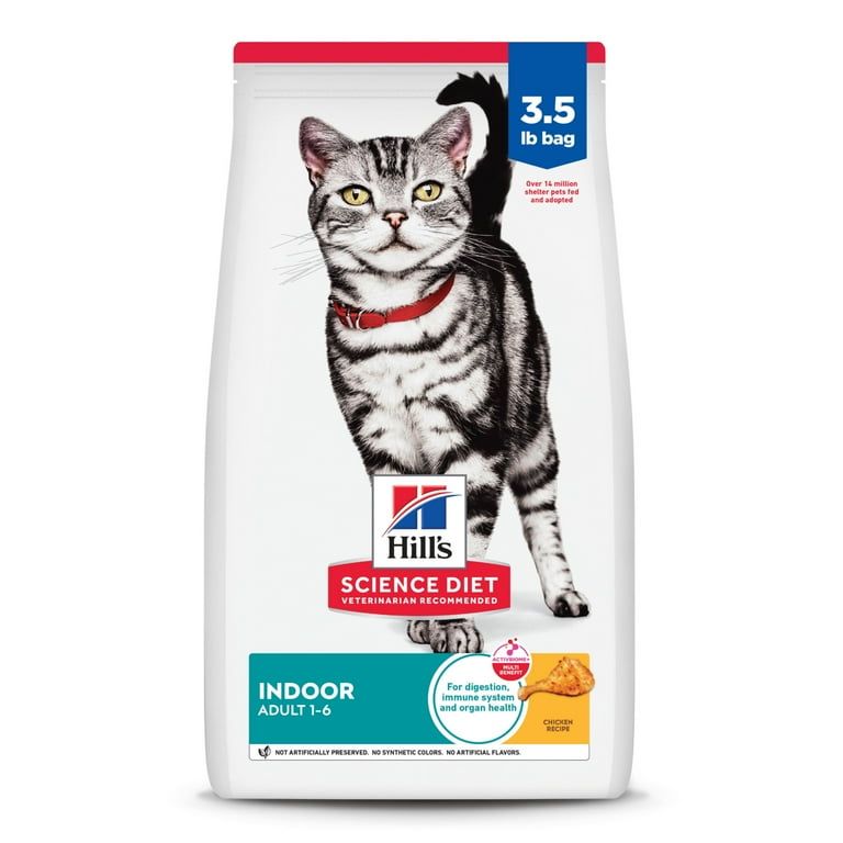 Hill's Science Diet Indoor Adult Chicken Recipe Dry Cat Food, 3.5