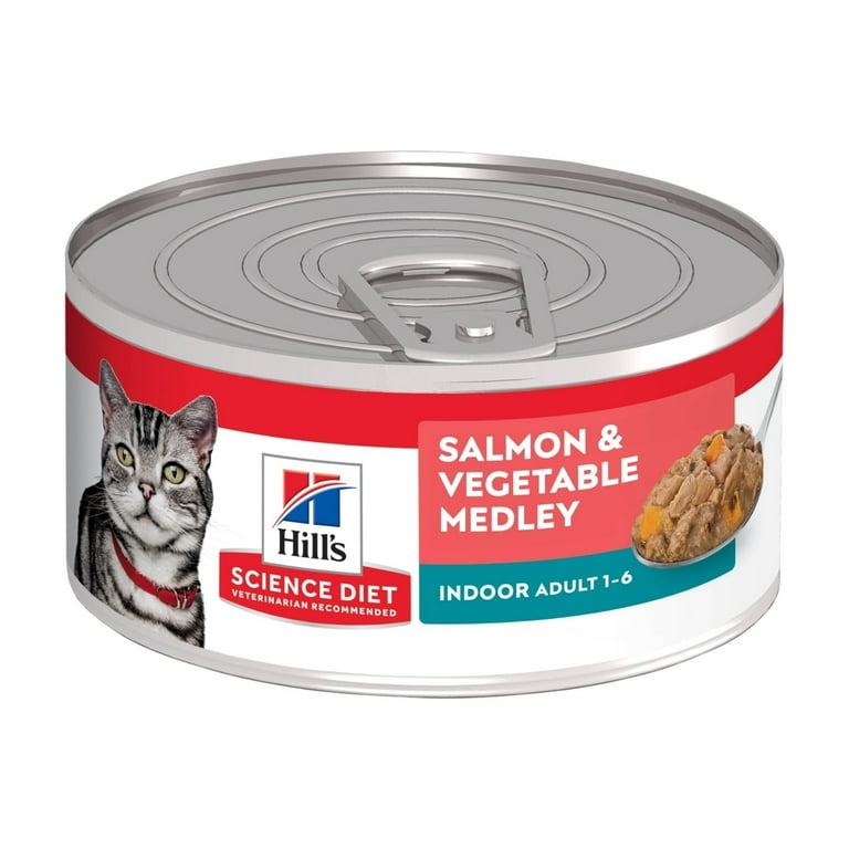 Hill's Science Diet Indoor Salmon & Vegetable Medley Wet Cat Food