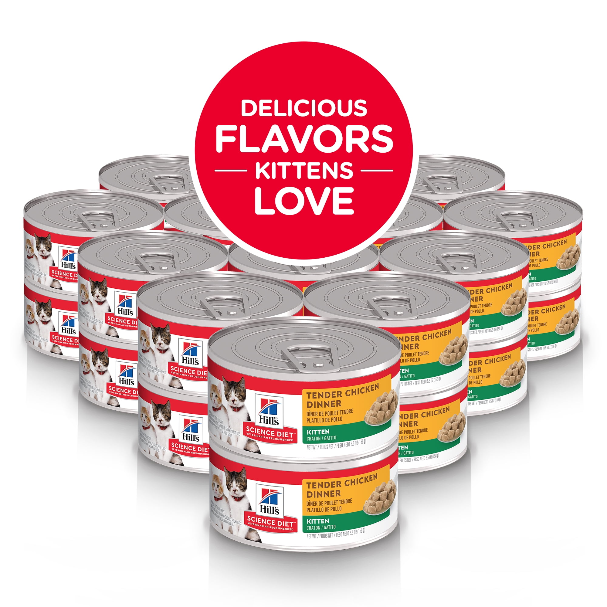 Hill's Science Diet Kitten Canned Cat Food, Tender Chicken Dinner, 5.5