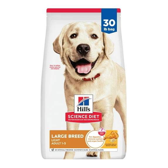 Hill's Science Diet Light Chicken & Barley Dry Dog Food, 30lb Bag