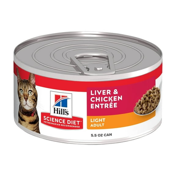 Hill's Science Diet Light Liver & Chicken Wet Cat Food, 5.5oz Can 24pk