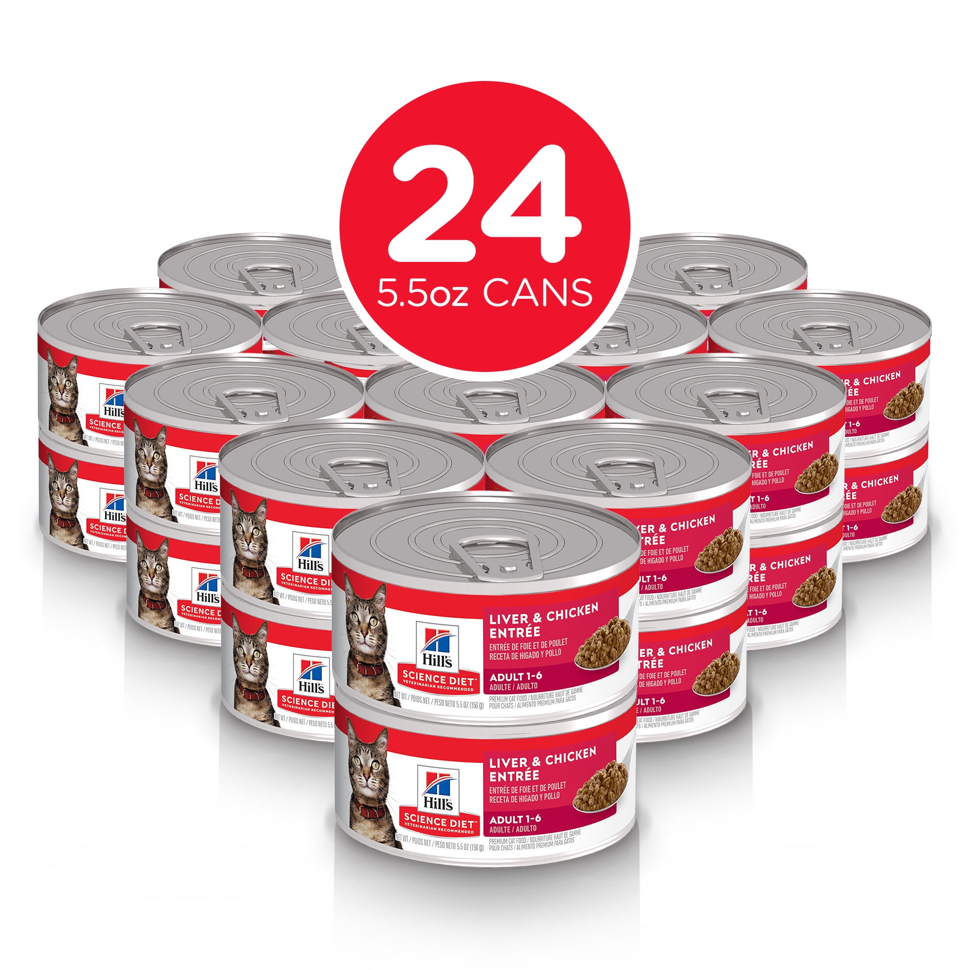 Hill's Science Diet Liver & Chicken Wet Cat Food, 5.5oz Can 24pk