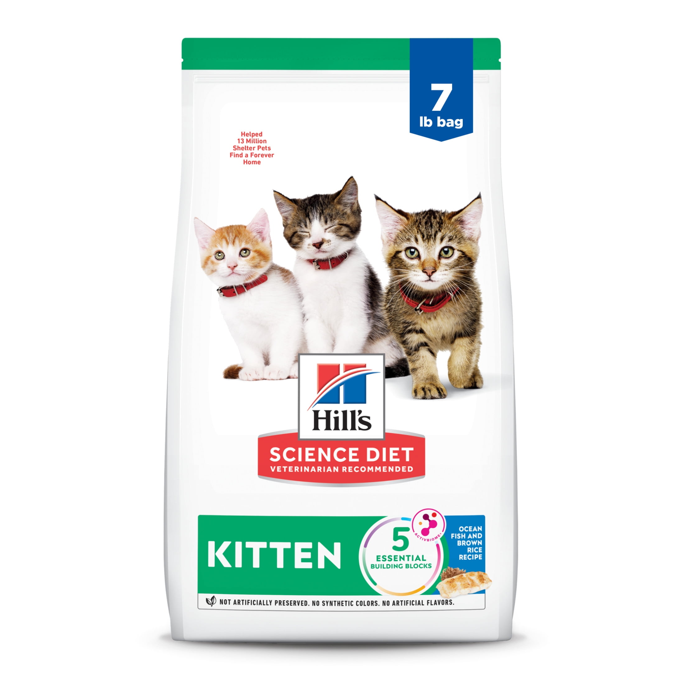 Hill's Science Diet Ocean Fish & Brown Rice Dry Cat Food for Kittens, 7lb Bag