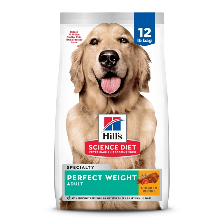 Hill's Science Diet Perfect Weight Chicken Dry Dog Food 12lb Bag