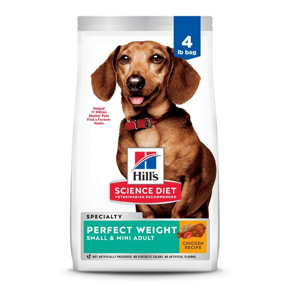 Hill's Science Diet Perfect Weight Chicken Dry Dog Food, 4lb Bag
