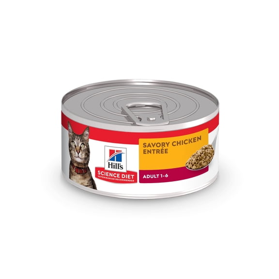 Hill's Science Diet Savory Chicken Wet Cat Food, 5.5oz Can 24pk