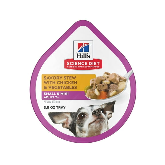 Hill's Science Diet Savory Stew w/Chicken  Wet Dog Food for 7+ Senior Dogs, 3.5oz Can 12pk