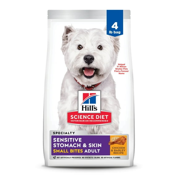 Hill's Science Diet Sensitive Stomach & Skin Small Bites Chicken Dry Dog Food, 4lb Bag