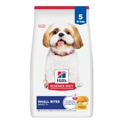 Hills Science Diet Small Bites Chicken, Barley & Rice Dry Dog Food for 7+ Senior Dogs, 5lb Bag