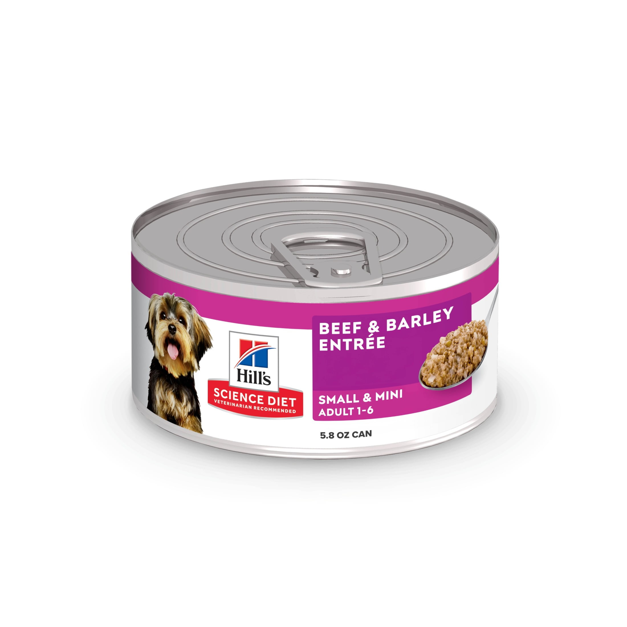 Hill's Science Diet Small & Mini Beef & Barley Wet Dog Food, 5.8oz Can 24pk