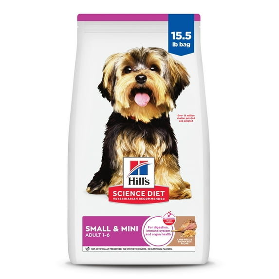 Hill's Science Diet Small & Mini Lamb & Brown Rice Dry Dog Food, 15.5lb Bag