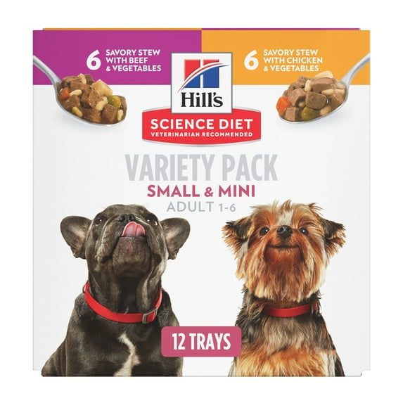 Hill's Science Diet Small & Mini Wet Dog Food, 3.5oz Tray 12pk
