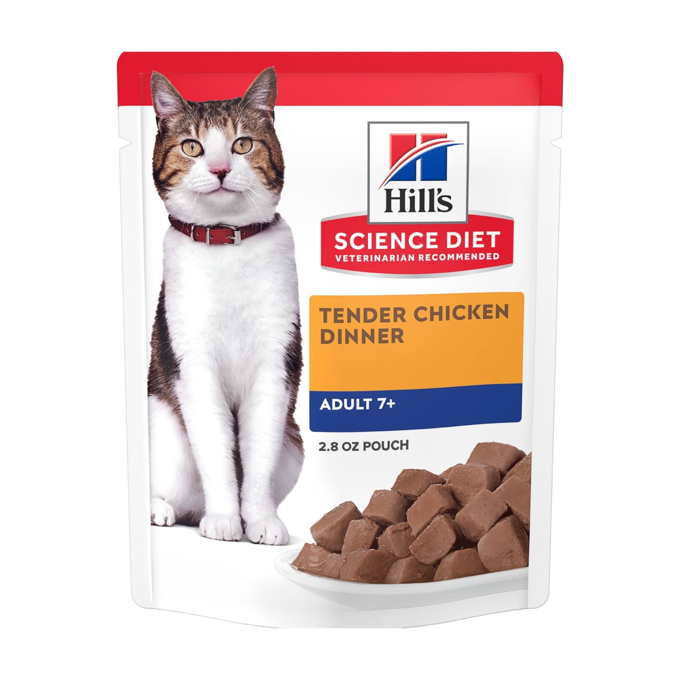 Hill's Science Diet Tender Chicken Dinner Wet Cat Food for 7+ Senior Cats, 2.8oz Pouch 24pk