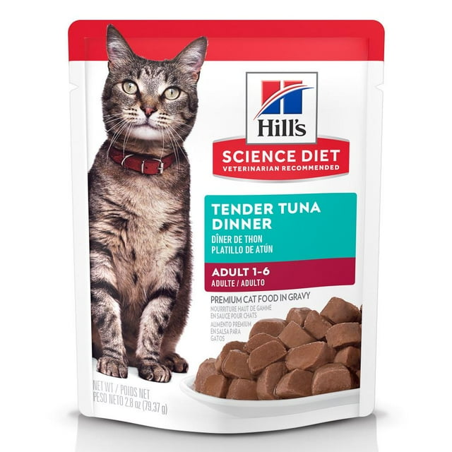 Hill's Science Diet Tender Tuna Dinner Adult Wet Cat Food 2.8oz, case
