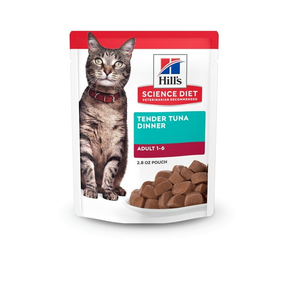 Hill's Science Diet Tender Tuna Dinner Wet Cat Food, 2.8oz Pouch 24pk