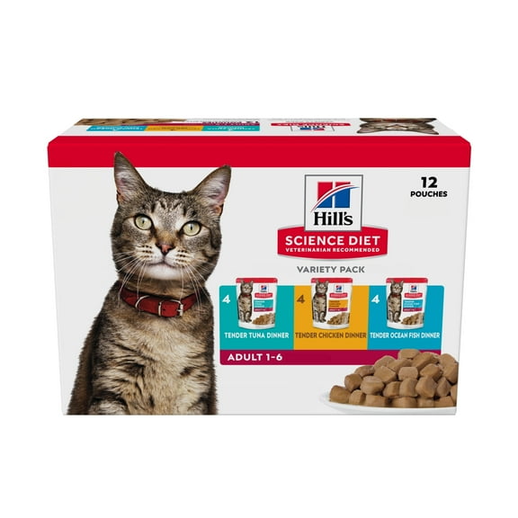 Hill's Science Diet Wet Cat Food Variety Pack, 2.8oz Pouch 12pk
