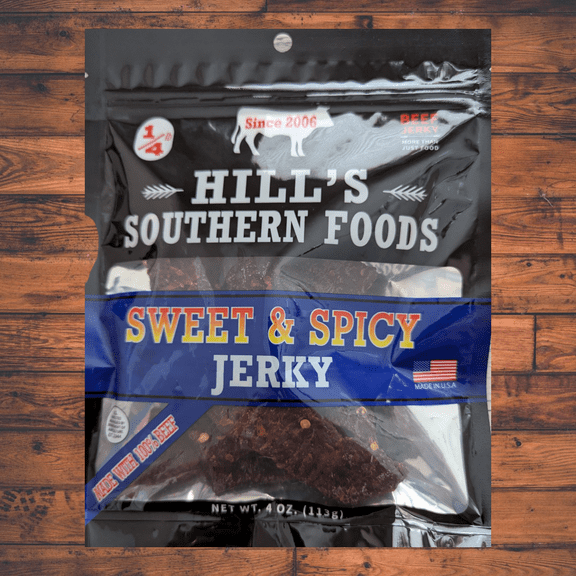 Hill's Southern Foods, Sweet & Spicy Beef Jerky