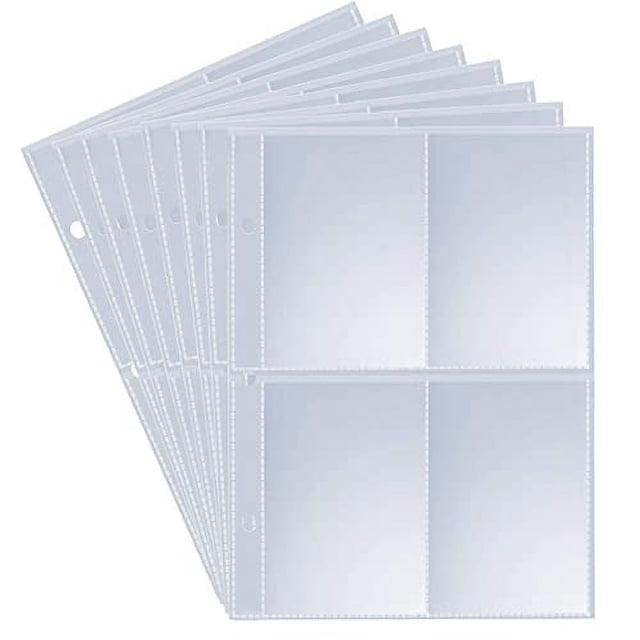 HillGone 320 Pockets Trading Card Sleeves, 4 Pockets Card Storage Album ...
