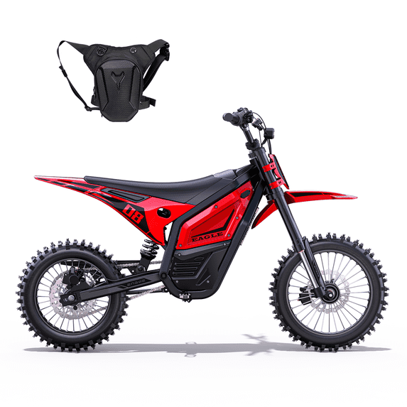 ENGWE Electric Dirt Bike for Adults with 45 Mph& 220Nm E-Bike up to 60 Miles Range off Road Ebike with 52V 27AH Battery Mountain E Bike,Red