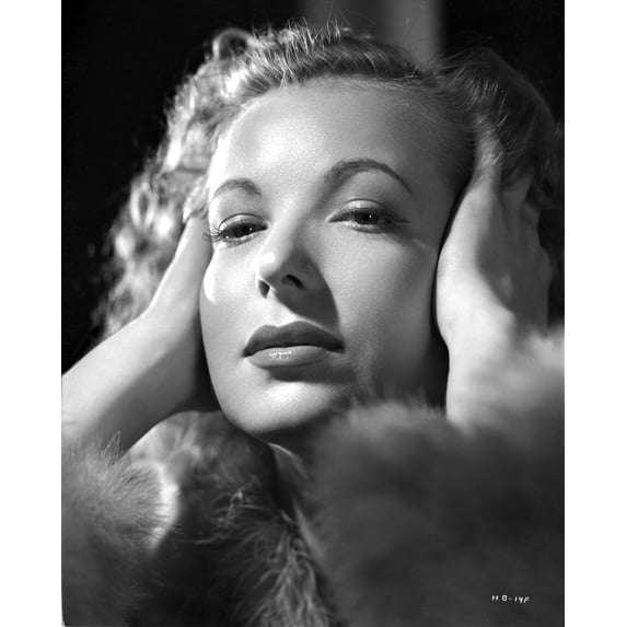 Hillary Brooks wearing a Furry Coat with Hand on Head Photo Print (24 x 30)
