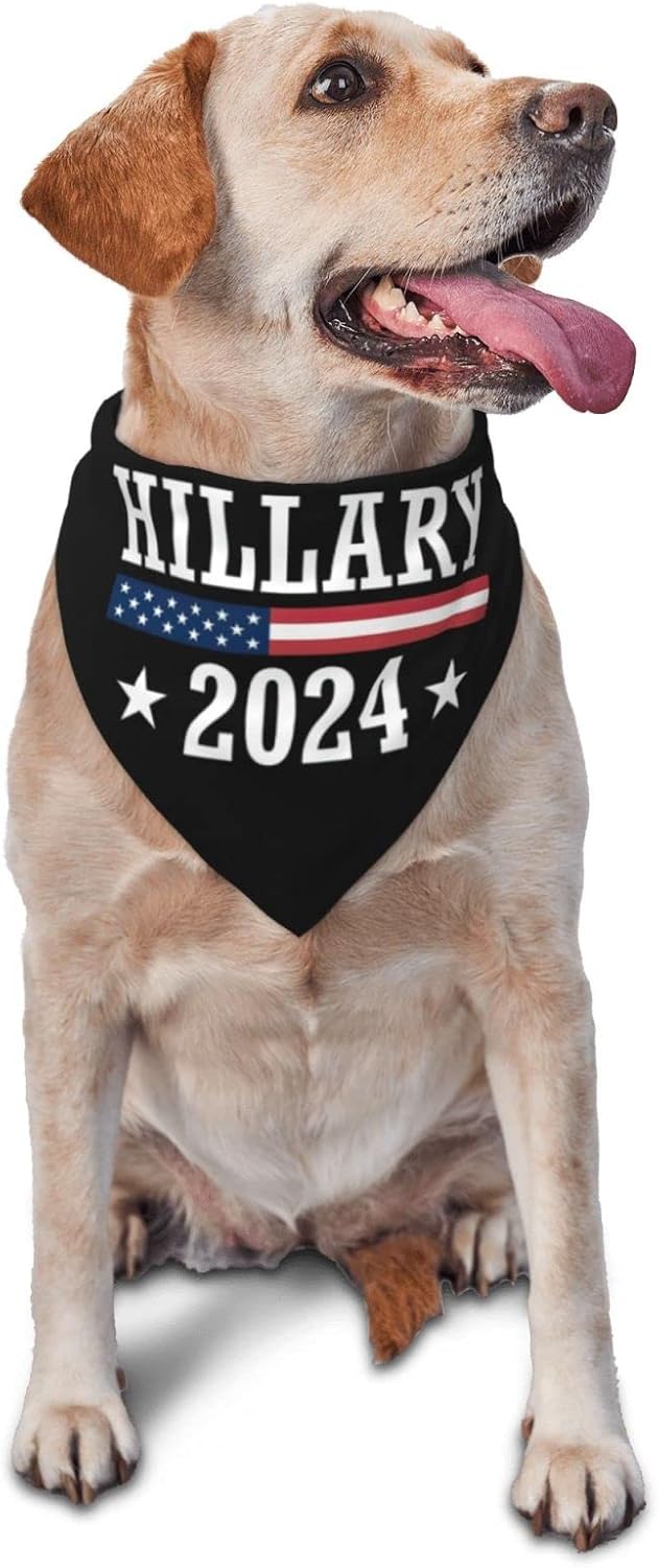Hillary Clinton 2024 Dog Bandana Triangle Bibs Scarf Accessories for