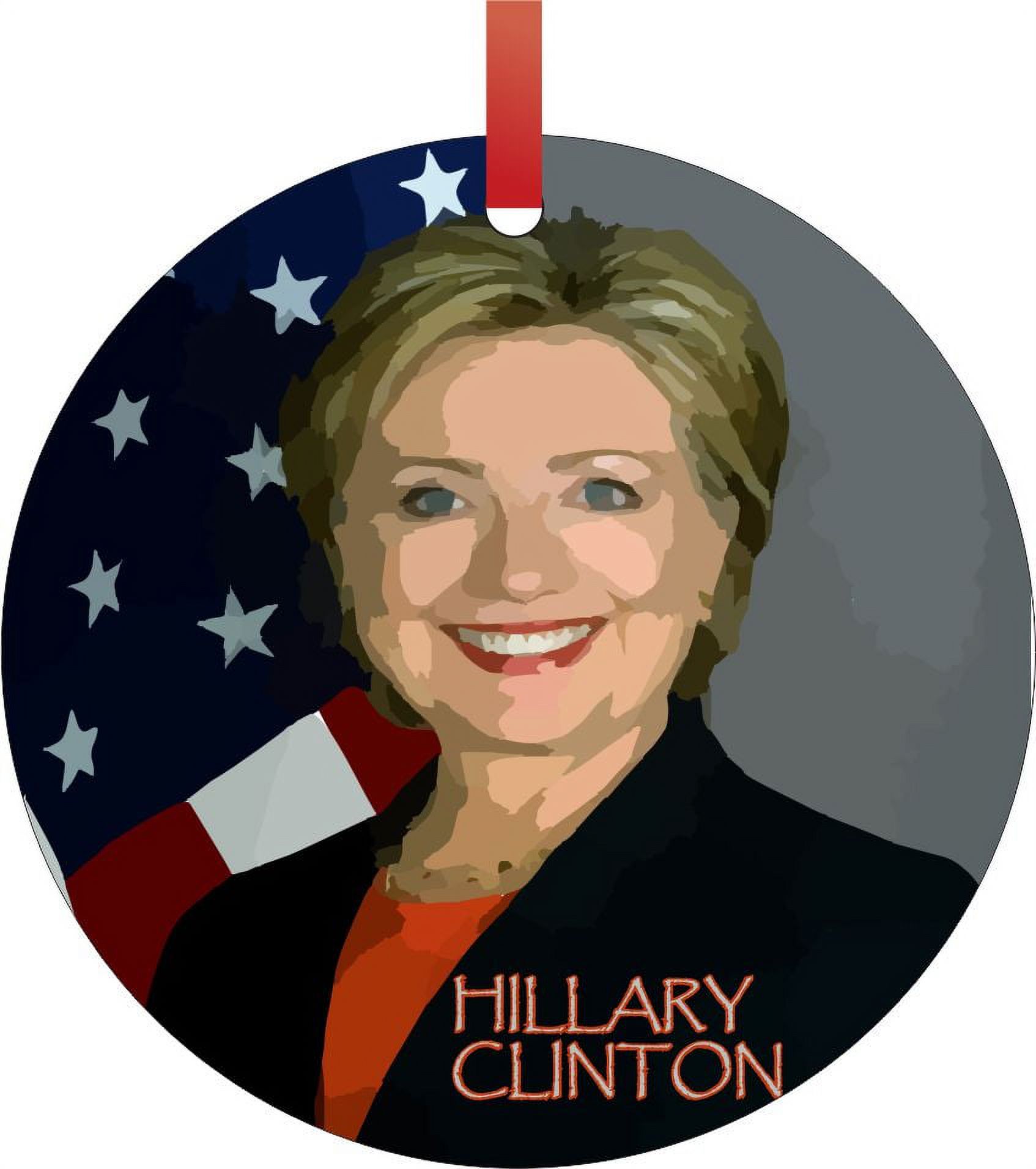 Hillary Clinton Christmas Ornament 