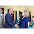 thumbnail image 1 of Hillary Clinton Meets With Haitian Presidential Candidate Michel Martelly In Port-Au-Prince On Jan. 30 2011. Martelly, 1 of 2