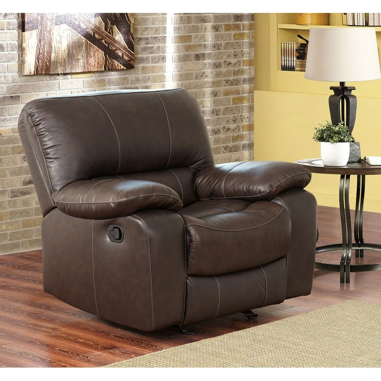 Hillary Top Grain Leather Rocker Recliner Walmart