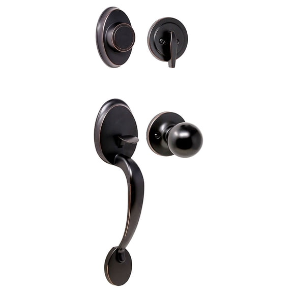 Hillcrest Handleset with Hudson Knob - Keyed One Side