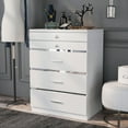 thumbnail image 1 of Furniture of America Hillcrest Glam Adult 5-Drawer Vertical Dresser, White, 1 of 11