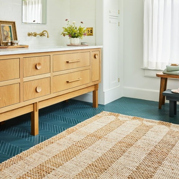 Rugs USA Hillcrest Jute and Wool Area Rug, 2' 6" x 8', Runner, Hillcrest Natural