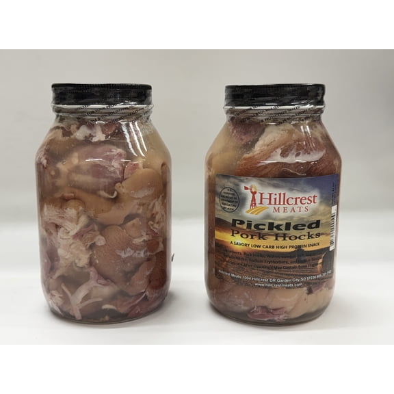Hillcrest Meats Pickled pork Hocks Large 2 Glass Jar Set