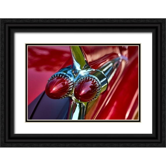 Hillert, Peter 14x11 Black Ornate Wood Framed with Double Matting Museum Art Print Titled - Red Road I