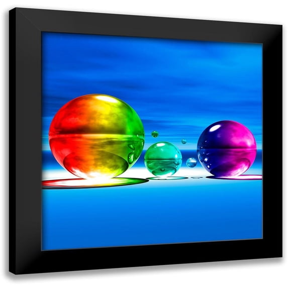 Hillert, Peter 15x15 Black Modern Framed Museum Art Print Titled - Rainbowl I