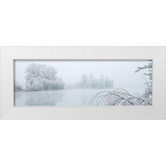 Hillert, Peter 18x9 White Modern Wood Framed Museum Art Print Titled - Winterlandschaft II
