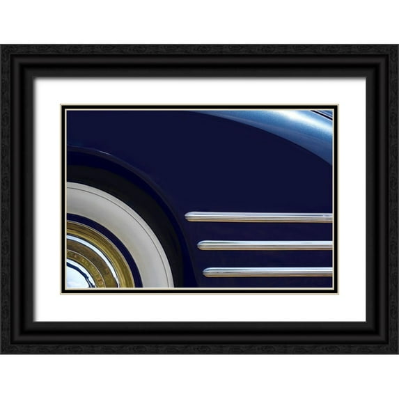 Hillert, Peter 32x23 Black Ornate Wood Framed with Double Matting Museum Art Print Titled - Blue Road II