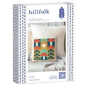 Hillfolk Bargello Mushroom Kit- Includes Printed 8" X 8" Bargello Canvas, Prefinished Pillow Case, Yarn, Needle, Fiber Fill And Instructions. Makes One 8" X 8" Pillow.