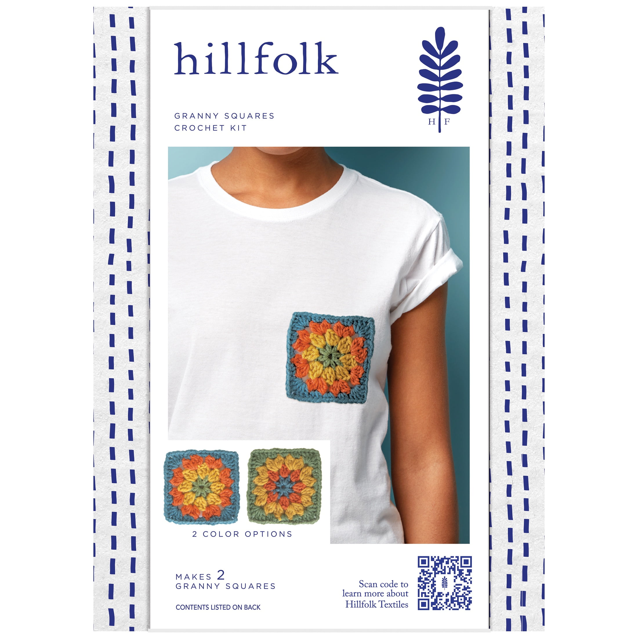 ふっくら　グーグリーちゃん　　　2020625  T Hillfolk Crochet Granny Square Kit- Includes Crochet Hook, Yarn