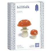 Hillfolk Crochet Mushroom Kit- Includes Crochet Hook, Yarn, Polyfill And Instructions. Makes Two Mushrooms, Approximately 4" And 2" Tall.