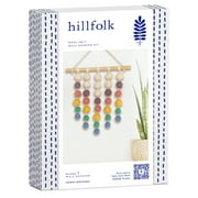 Hillfolk Felt Ball Wall Hanging Kit- Includes 34 Wool Felt Balls, 10" Wood Dowel, Needle, Floss And Instructions. Makes One Wall Hanging.