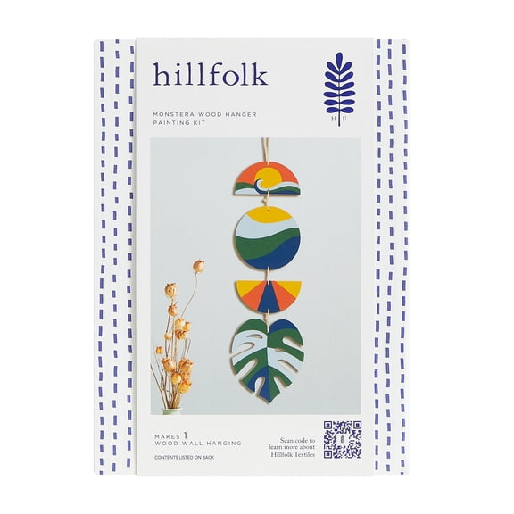 Hillfolk Monstera Art & Craft Kit with Natural Wood Finish