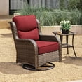 thumbnail image 1 of Hillga Outdoor Wicker Swivel Glider Chair,Red, 1 of 8