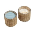thumbnail image 1 of Hillhouse BEUGL2 Blu Eucalyptus 2 Wick Hand Woven Glass Candle 12 oz, 1 of 1