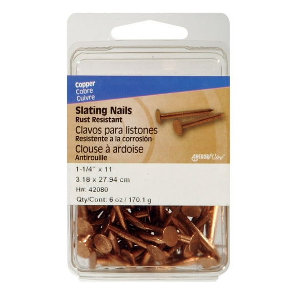 Hillman Anchor Wire 1-1/4 In. 11 ga Copper Slate Specialty Nails (5 Ct., 6 Oz.)