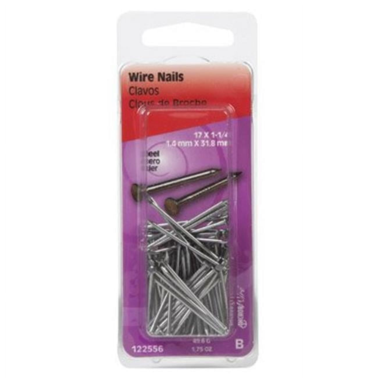 Hillman 1-1/4 in. Wire Bright Steel Nail Flat Head Hillman 1-1/4 in. Wire Bright Steel Nail Flat Head